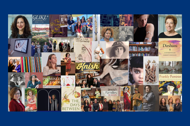 collage of people, book covers and events related to HBI over the years