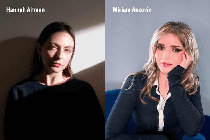 (l) Hannah Altman, (r) Miriam Anzovin